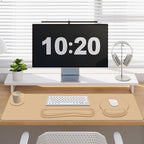 4 PCS Mouse Pad Desk Mat Protector, Keyboard Wrist Rest + Comfortable Mouse Pad Wrist Rest +Coaster, Large Gaming Mousepad for Computer Laptop, 35.4"X 15.7" Deskpad for Office Home I Sand Color - Image 6