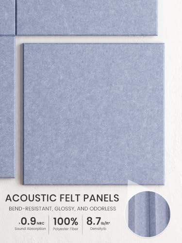 Bumusty 48"x 36" Large Felt Bulletin Board Tiles, Lavender - Image 3