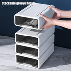 Desk Organizer with Drawers, Stackable Storage Drawers with Compartments Desktop Organization for Office Supplies, Makeup, Pencils, Tape, Erasers, Paperclips, Chargers (White 2S2M) - Image 5