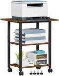 Lerliuo 3-Tier Printer Stand, Industrial Rolling Printer Table with Storage by Lerliuo
