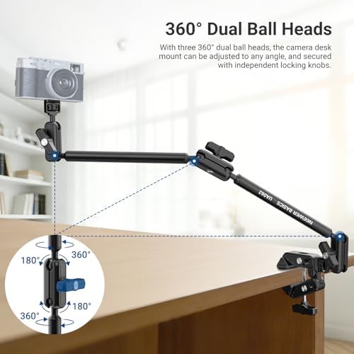 NEEWER Basics Magic Arm with Desk Clamp for Phone Webcam Camera Mic, UA062 - Image 3
