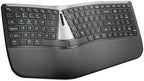 Nulea Ergonomic Split Wireless Keyboard with Cushioned Wrist Rest by Nulea