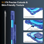 Case for iPad (A16) 11th/10th Generation 11/10.9 Inch 2025/2022, Ubearkk for iPad a16 case with Screen Protector, 360 Degree Rotating Stand Shoulder Strap Pencil Holder,Navy Blue - Image 5