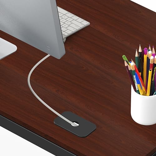 SHW 55 x 60 Commercial-Grade L-Shape Corner Office Computer Desk, Cherry - Image 7