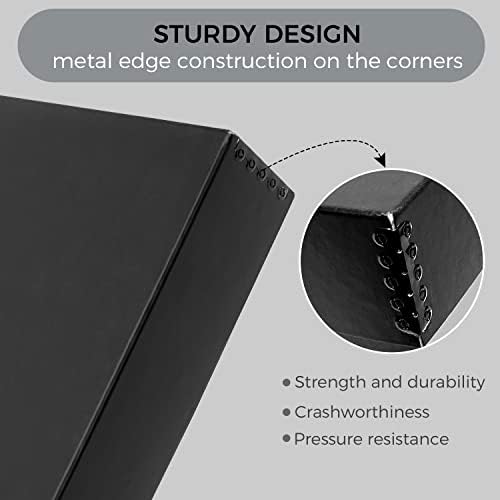 Lineco Museum Archival Storage Box, Drop Front, 11.75x15.25x3 in, Black - Image 6