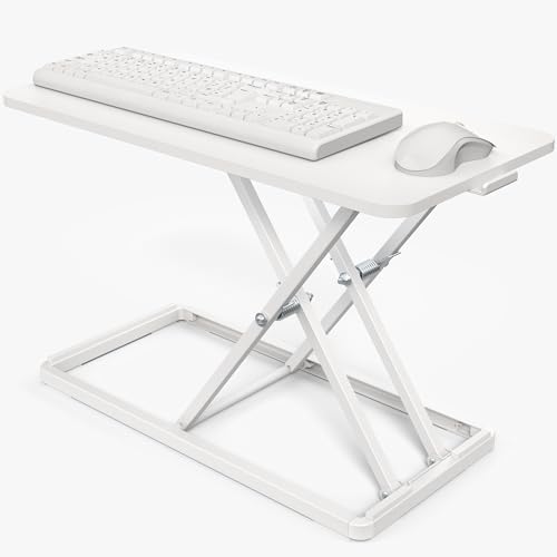 VIVO White 24 in Single Top Keyboard and Mouse Riser, DESK-V024AW by VIVO