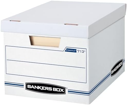 Bankers Box 12-Pack Basic-Duty File Storage Box with Lid, Letter/Legal by BankersBox