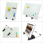 Magnetic Small Glass Whiteboard Desktop, ZHIDIAN 14x10 Portable Tempered Glass Dry Erase Board Panel with Adjustable Stand for Desk, Tabletop Glass Writing Board Easel for Office Home - Image 4
