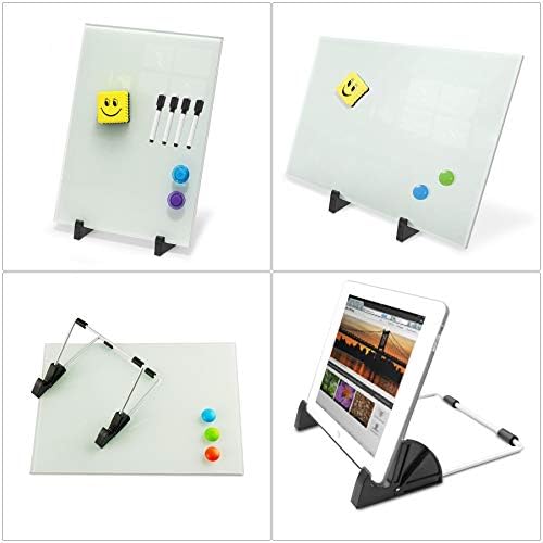 Magnetic Small Glass Whiteboard Desktop, ZHIDIAN 14x10 Portable Tempered Glass Dry Erase Board Panel with Adjustable Stand for Desk, Tabletop Glass Writing Board Easel for Office Home - Image 4