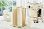 Annova Paper/Plastic Cup and Lid Holder Plastic Storage Organizer, 360°Rotating Coffee Mup Dispenser with 4 Compartments, Multifunctional Storage Rack for Home, Office, Bar, Coffee Shop (Gold) - Image 4