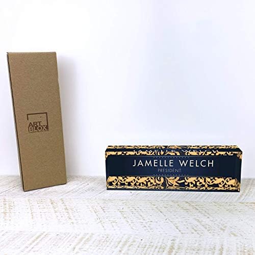 Artblox Personalized Name Plate For Desk | Black & White Marble Design On Clear Acrylic Glass | Custom Plaque Desk Name Plate Personalized Your Name And Credentials Office Office Sign Engraved Plaque - Image 6
