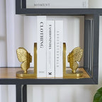Gold Butterfly Bookends, Vintage Butterfly Book Ends for Heavy Books - Image 6