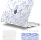 4-in-1 Hard Case for MacBook Neo 13 (A3404), Ribbon Bows - Blue by WelcomeViseNewitems