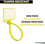 Kable Kontrol Write-On Flag Identification Zip Ties 6 Inch 100 Pcs - Yellow - Image 4