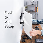 VIVO Premium Dual Ultra Wide LCD LED 27 to 38 inch Monitor Wall Mount, Heavy Duty, Telescoping Arms, Flush Wall Setup, Fits 2 Screens, Black, MOUNT-TS38B - Image 6