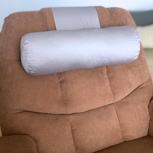 Recliner Pillow for Lumbar, Neck, and Cervical Support, Sleep, Couch, Office Chair, Headrest, Weighted, No Velcro Required (Slate Gray) by EOTWellness