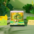 3D Calendar 2027,3D Memo Pad Time Piece Calendar 2027 Creative Desk Calendar Art Paper Sculpture Magic Tree, 2027 Tear Off Calendar DIY Decorative Gift - Image 2