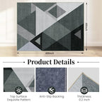 Office Chair Mat for Hardwood Floor & Tile Floor,48"X 60"-Triangle - Image 2