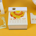 Time Piece Calendar, 2027 Desk Calendar, 3D Tear-Away Paper Carving Art Memo Pad Notepad Gift for Christmas Housewarming Desktop Decoration(with Calendar, Without Light) - Image 5