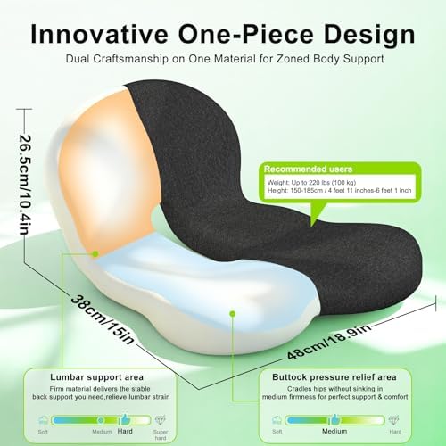 Office Chair Cushion, Ergonomic Seat Cushion with Back Support - Image 7