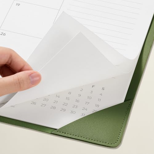 Desk Calendar 2026 with Desktop Mat, Cabbrix Large Desk Pad Calendar 21 x 17 Inch with Planner Template Stencil Set Cover 18 Months Runs From July 2026 to December 2027, Floral Design Calendar 2026 for Home School and Office - Image 5