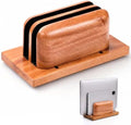 SIEUSALEVN Vertical Laptop Stand, Dual Slot Wooden Laptop Holder for Desk, Width Adjustable Dock for MacBook Pro, Laptops & Tablets, 100% Natural Wood Desktop Organizer. by SIEUSALEVN