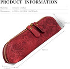 Gexmil Genuine Leather Pen Case, Hand-made Stationery Bag for Work Office - Image 2