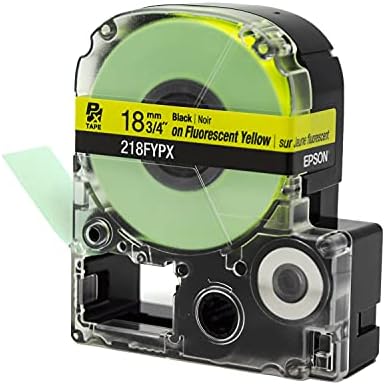 Epson LABELWORKS 218FYPX Tape - Black on Fluorescent Yellow - 3/4" (18mm) - Image 4