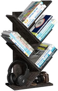 SHEEPAM Small Tree Book Shelf,5 Tier Bookshelf, Wood Desktop Bookcase by SHEEPAM