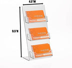 SOURCE ONE " USA Made Premium Counter Top Business Card Holder/Gift Card Display (1 Pack, 3 Pocket) - Image 2