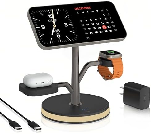 Wireless Charging Station, 3 in 1 Magnetic Magsafe Charger for Apple Device by AitekPowermagsafecharger