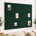 Stripe Felt Bulletin Board Tiles, Cork Board Alternative 48 x 36 in by CreateYourIdealSpace