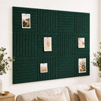 Stripe Felt Bulletin Board Tiles, Cork Board Alternative 48 x 36 in by CreateYourIdealSpace