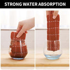 Homaxy Cotton Terry Kitchen Towels and Dishcloths Set of 10, Rust - Image 3