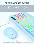 SABLUTE Wireless Keyboard and Mouse Combo, 9 Backlit Effects, RGB, 2.4GHz - Image 4