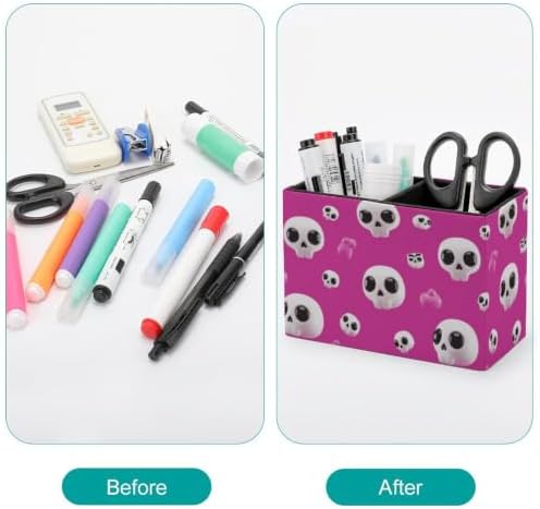 Storage Organizer Rich Shallow Pastel Lovely Circle Skull Skeleton Rotating Multi‑Functional Pouch,Art‑Craft with Accessories - Image 5