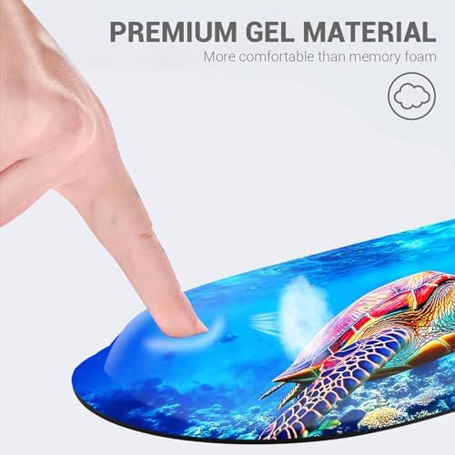 Desk Mat, Mouse Pad with Wrist Rest, 4-in-1 Large Mouse Pads for Desk, Ergonomic Mouse Pad and Keyboard Wrist Rest Gaming Keyboard Mat for Office,Colorful Sea Turtle in Ocean - Image 2