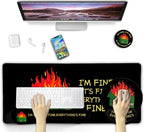 Blusabaca Dumpster on Fire Mouse Pad, Funny Cute Desk Mat Accessories Decor - Image 2