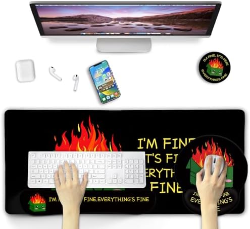 Blusabaca Dumpster on Fire Mouse Pad, Funny Cute Desk Mat Accessories Decor - Image 2