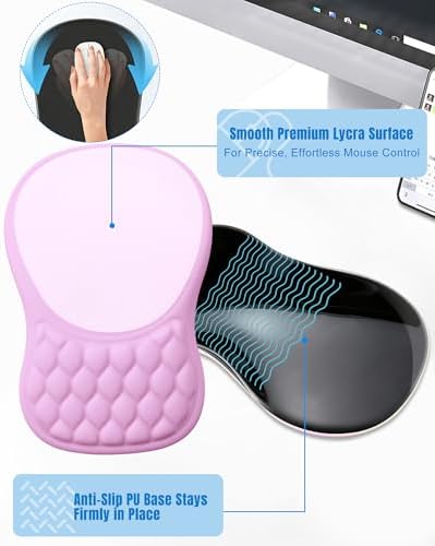 Ergonomic Mouse Pad with Sloped Memory Foam Wrist Rest - Image 5