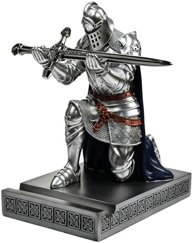 Knight Pen Holder Desk Organizer Office Decor Letter Opener for Desk SBlue - Image 5