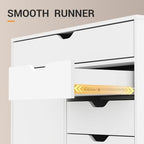 DEVAISE 5 Drawer Wood Storage Cabinet, Office Drawer Cabinet, White - Image 7