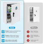 Locking Medicine Cabinet with Combination Lock and Safety Key - Image 5