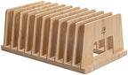 MobileVision Bamboo Desktop File Folder Organizer and Paper Tray, 10 Slots - Image 4