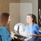 4 Packs Sneeze Guard Clamp Bracket, Sneeze Guard Shield Base for Countertop, Stick On Heavy Duty Aluminum Partition Guard Clip, Panel Support Clamp Stand for Clear Acrylic Desktop Counter Reception - Image 2
