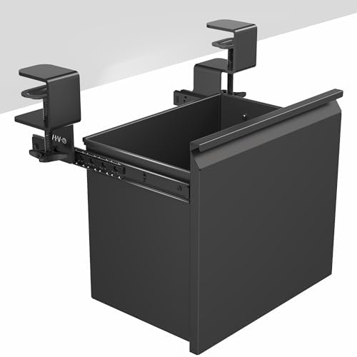 VIVO Black Clamp-on Under Desk Filing Cabinet, MOUNT-FCD1C-B by VIVO