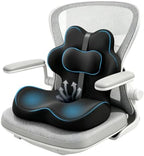 2-in-1 Memory Foam Seat Cushion with Lumbar Support, Office Chair, Black by Unknown