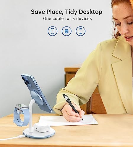 XooFly 3 in 1 Magnetic Wireless Charging Station for Apple Devices,15W - Image 3