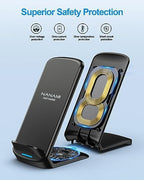 NANAMI Wireless Charger 2 Pack, 10W Nightstand Fast Cordless Charging Stand - Image 3