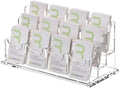 SANRUI Vertical Acrylic Business Card Holder for Desk, 3 Tier 12 Slot by SANRUI